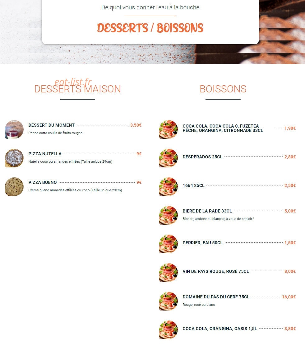 M'Y Pizza — carte page 5