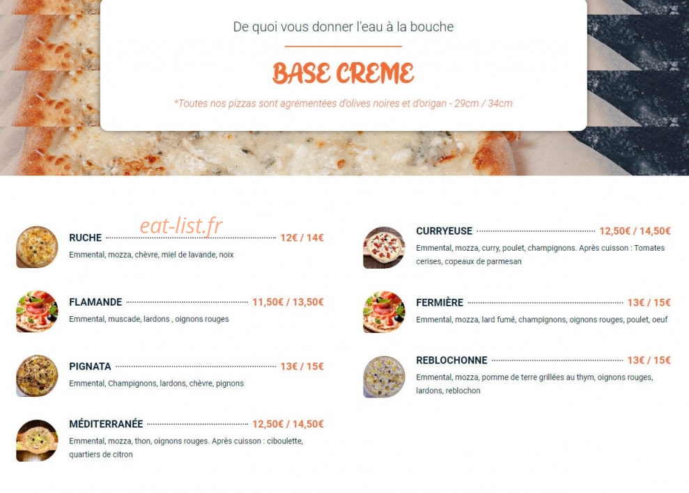 M'Y Pizza — carte page 2