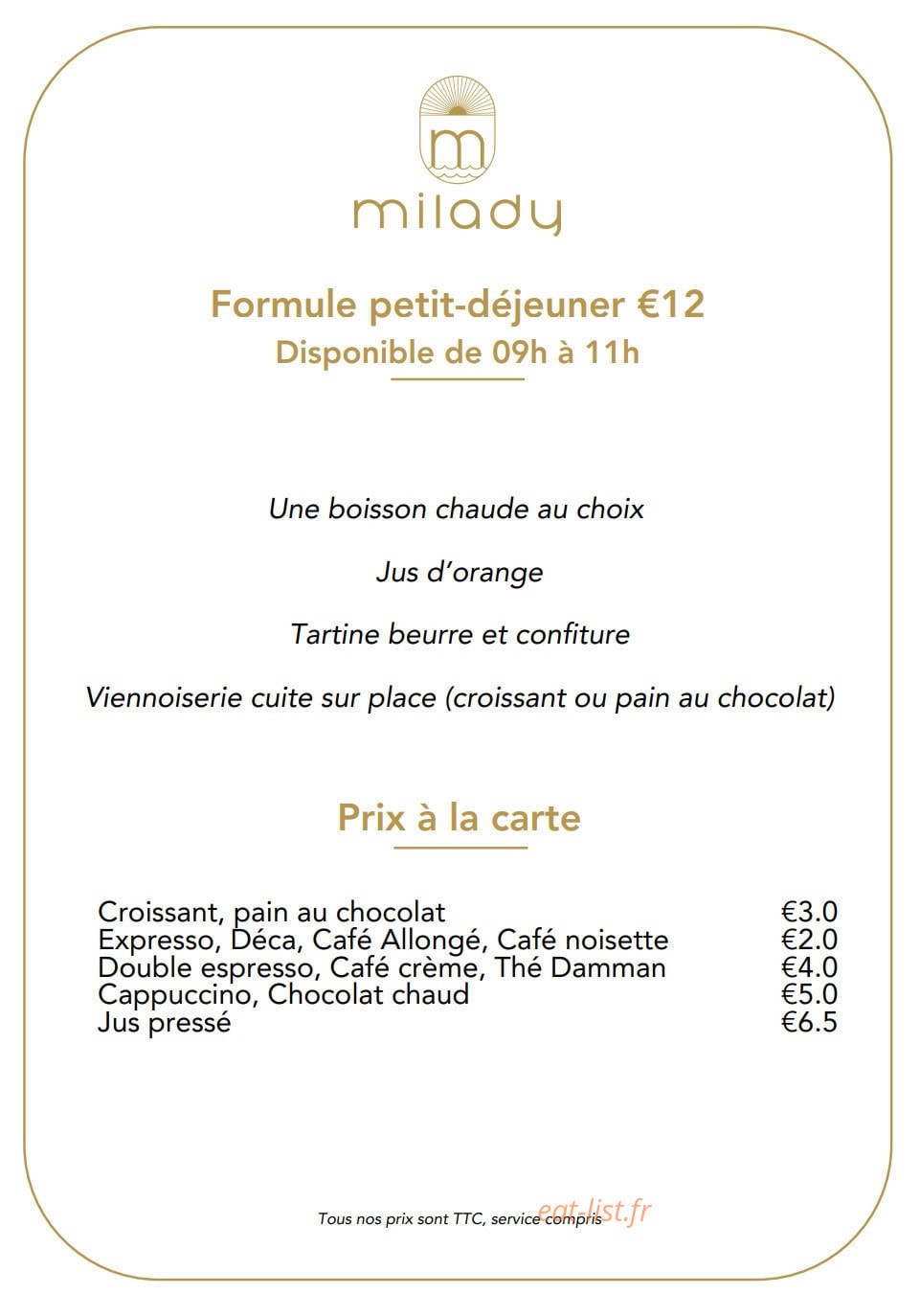 Milady Mourillon — carte page 8