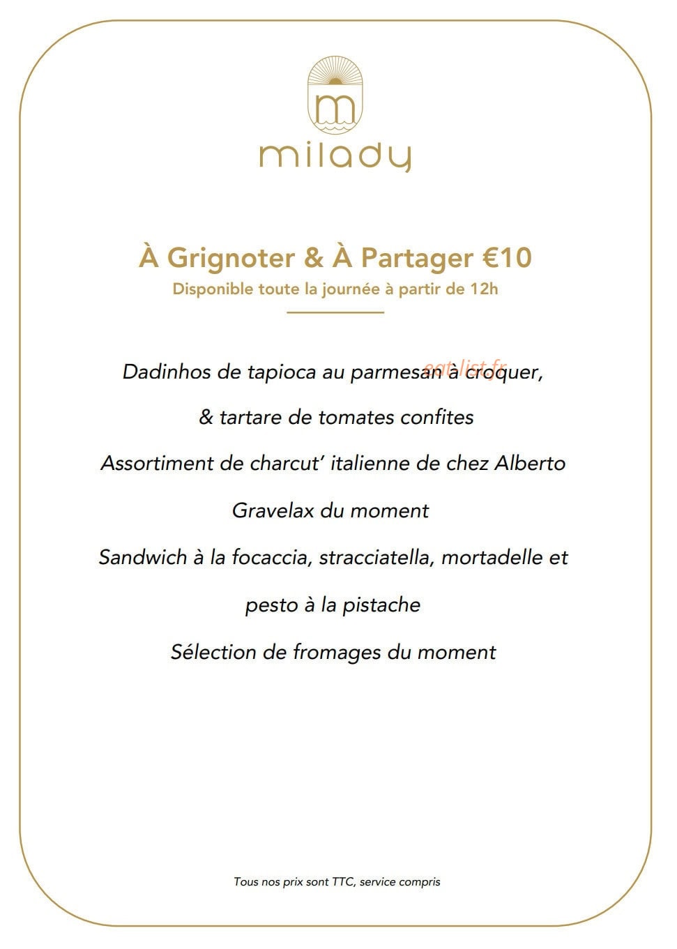 Milady Mourillon — carte page 7