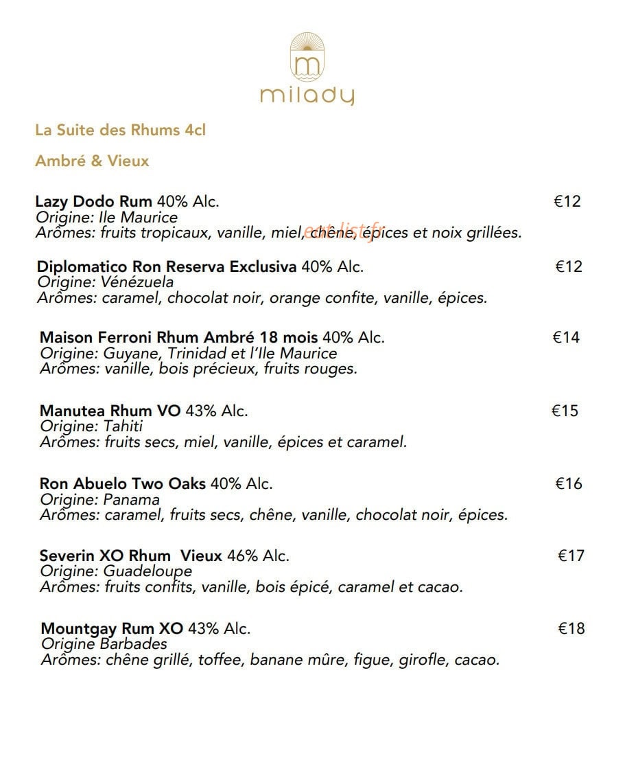 Milady Mourillon — carte page 17