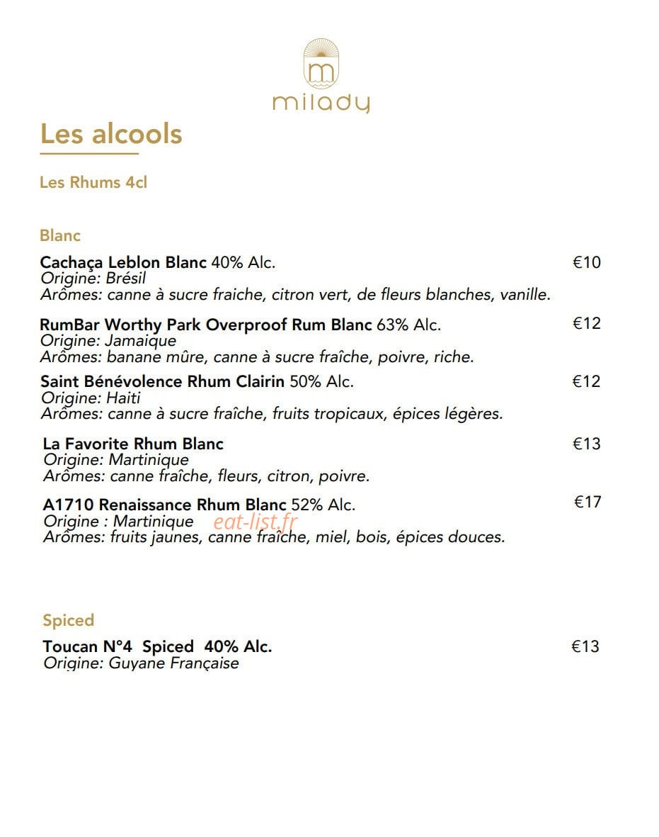 Milady Mourillon — carte page 16