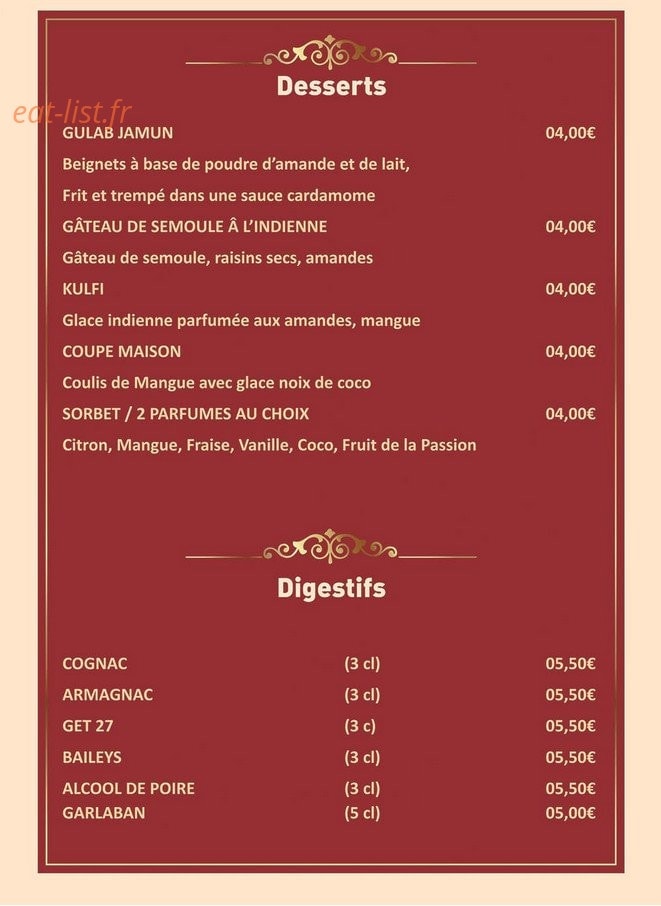 Mirch-Masala — carte page 6