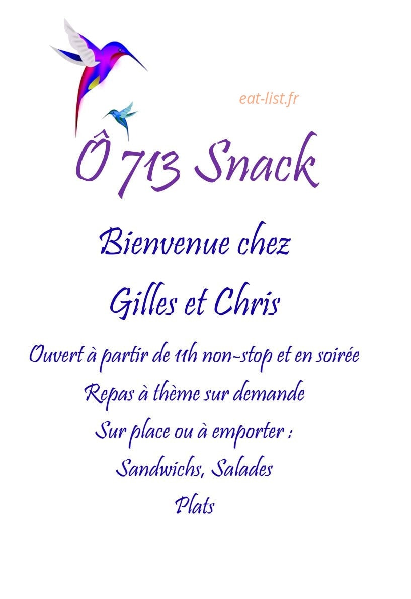 Ô 713 Kfé — carte page 1