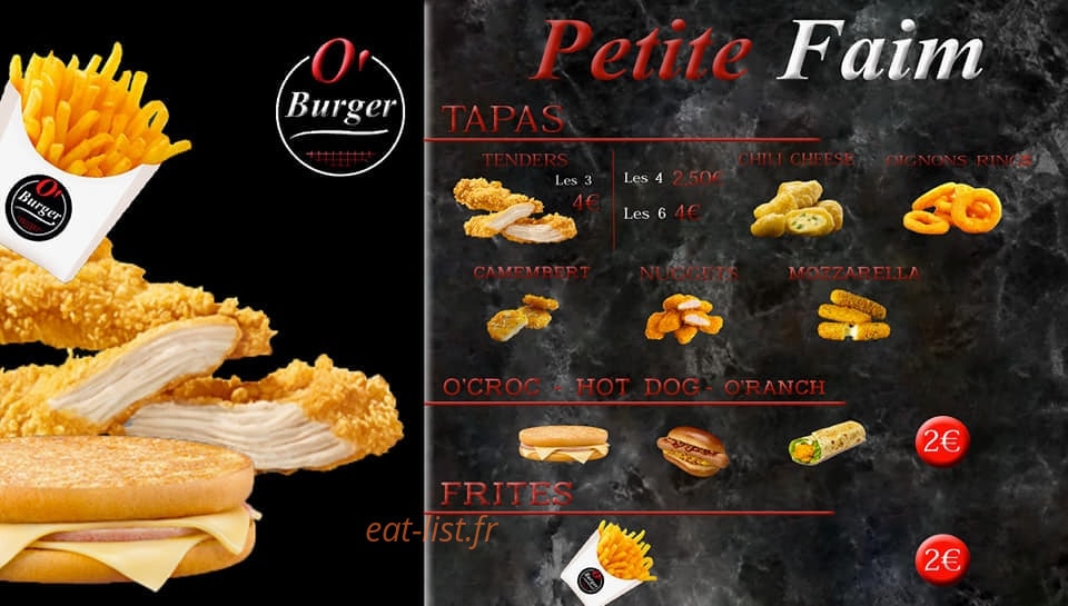 O'Burger — carte page 5