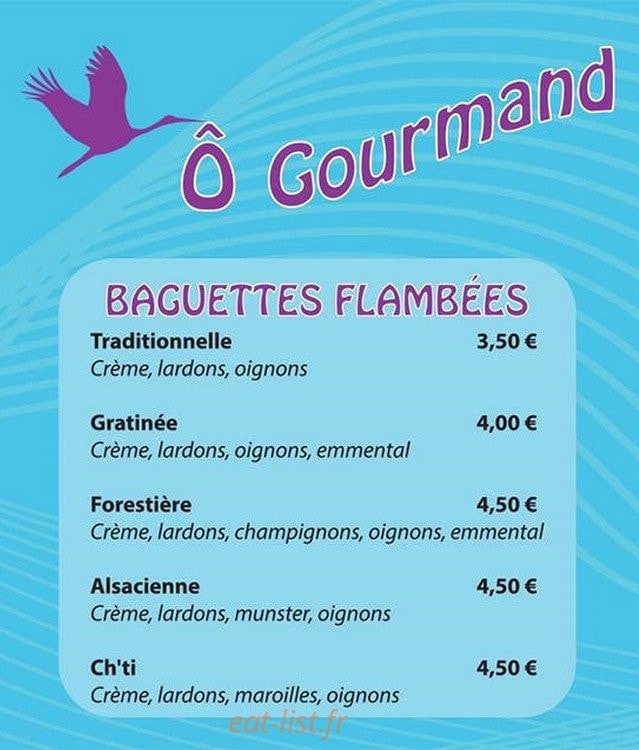 Ô Gourmand — carte page 1