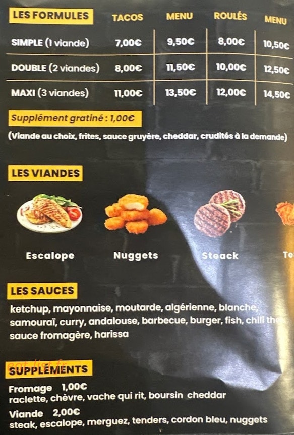 O’saveur — carte page 3