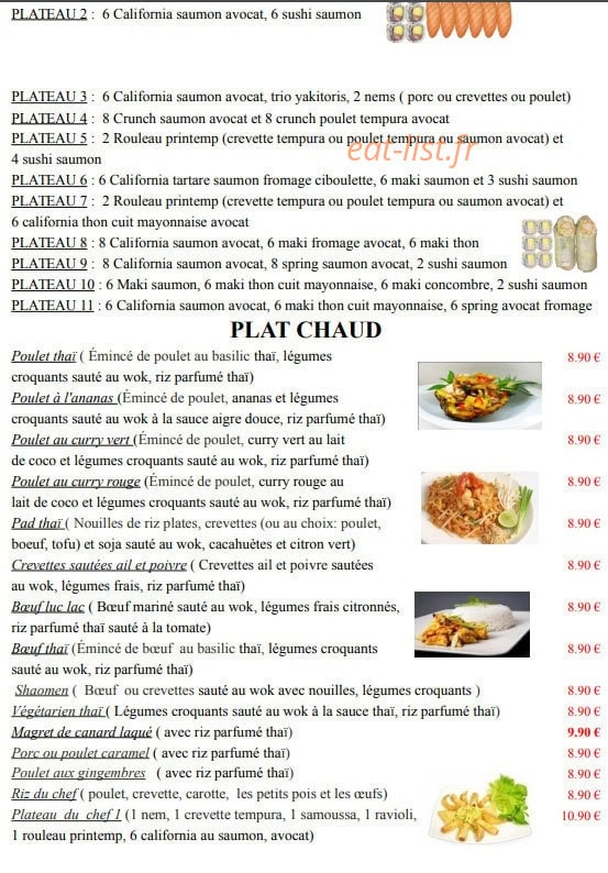 Ô sushi & wok — carte page 4