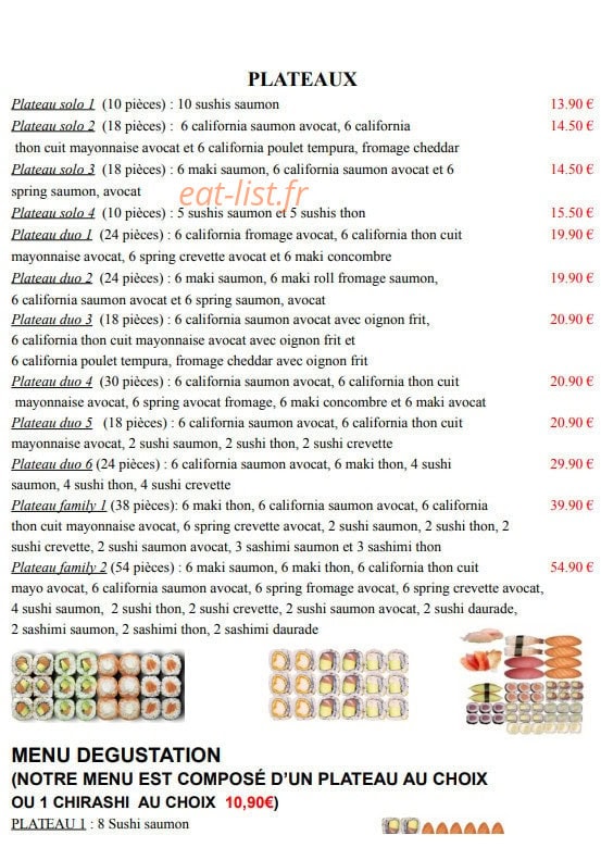 Ô sushi & wok — carte page 3