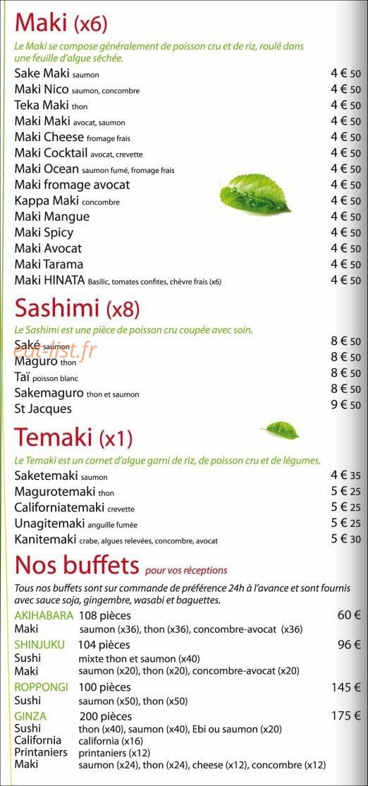 Okinawa Sushi — carte page 5