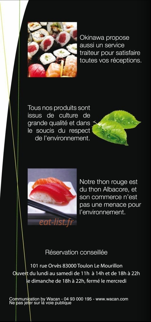 Okinawa Sushi — carte page 7