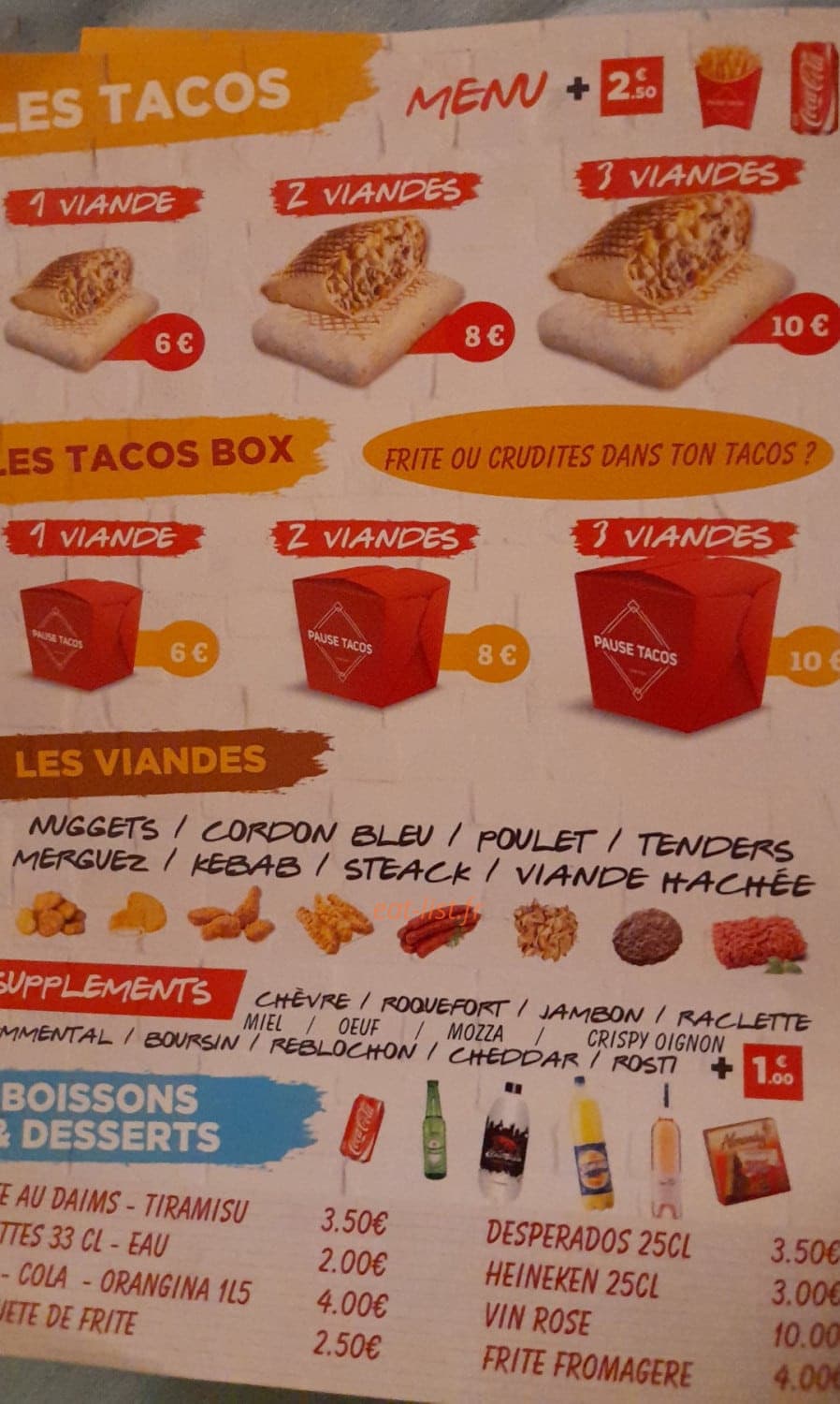 Pause Tacos — carte page 4