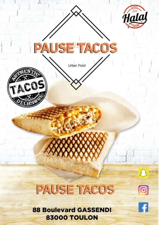 Pause Tacos — carte page 1