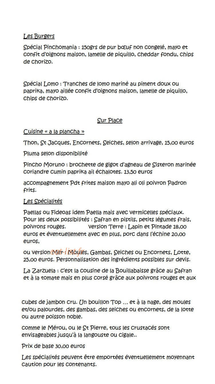 Pinchomania — carte page 2