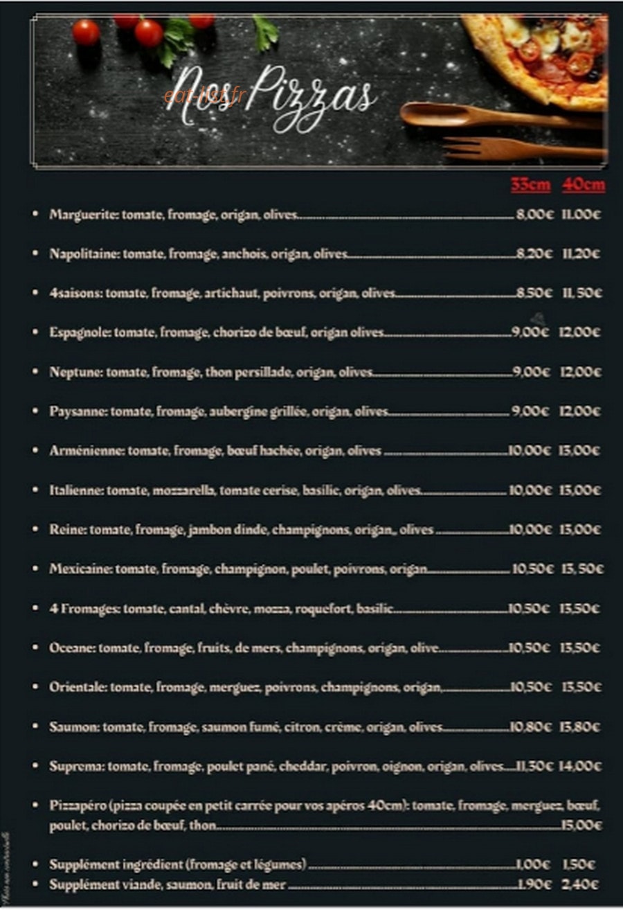 Pizz&Grill — carte page 2