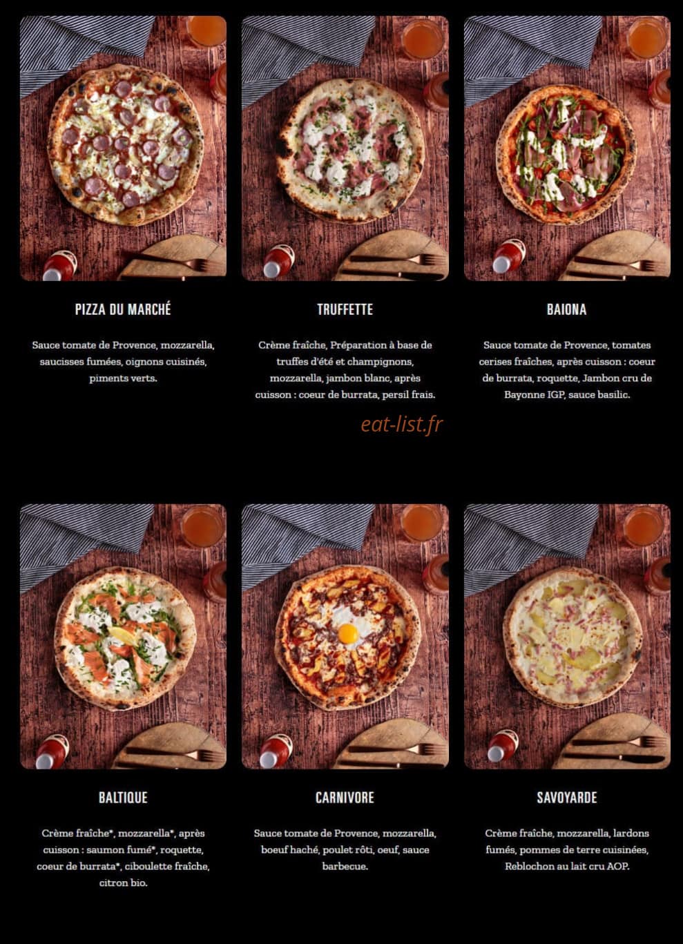 Pizza Cosy — carte page 1