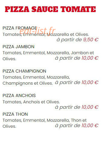 Pizza Du Las — carte page 2