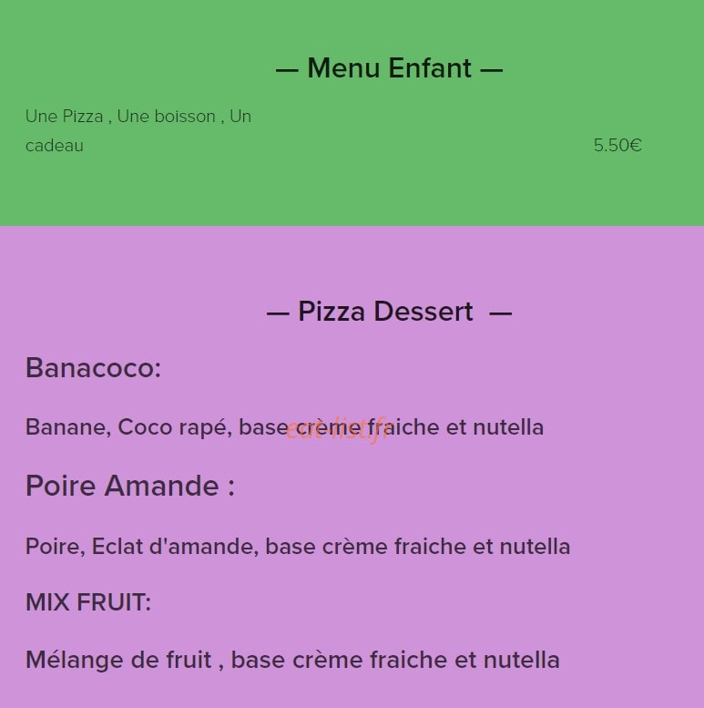 Pizza maya bay — carte page 3