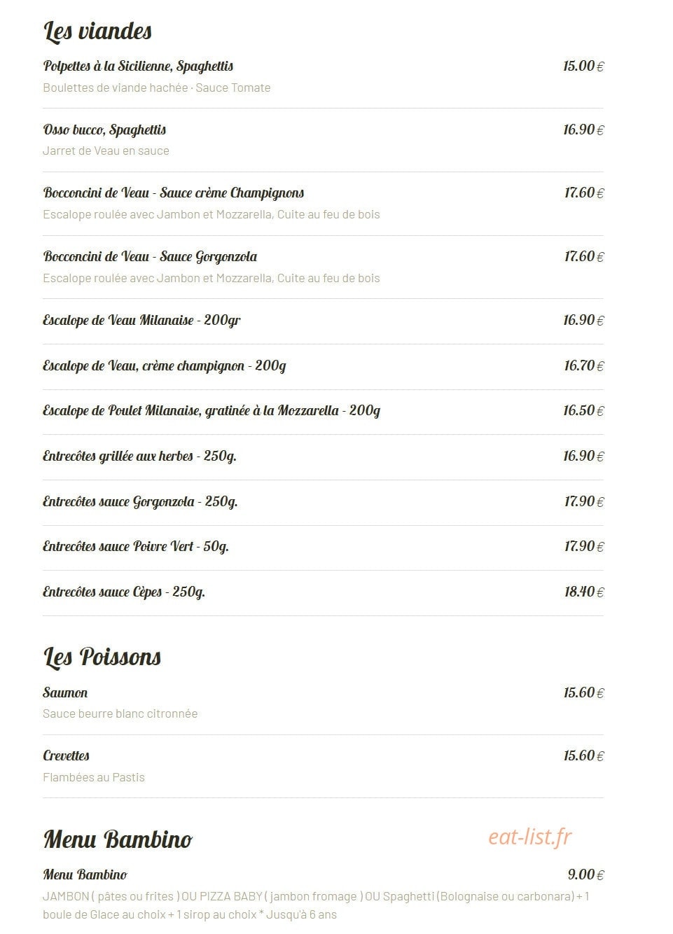 Pizzéria Gaëtano — carte page 7
