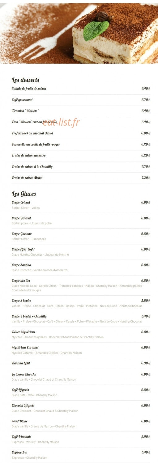 Pizzéria Gaëtano — carte page 6