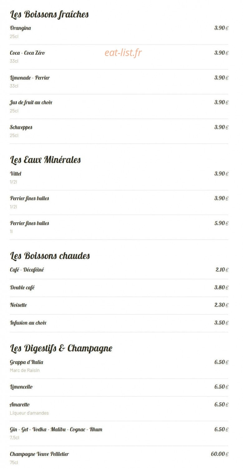 Pizzéria Gaëtano — carte page 13