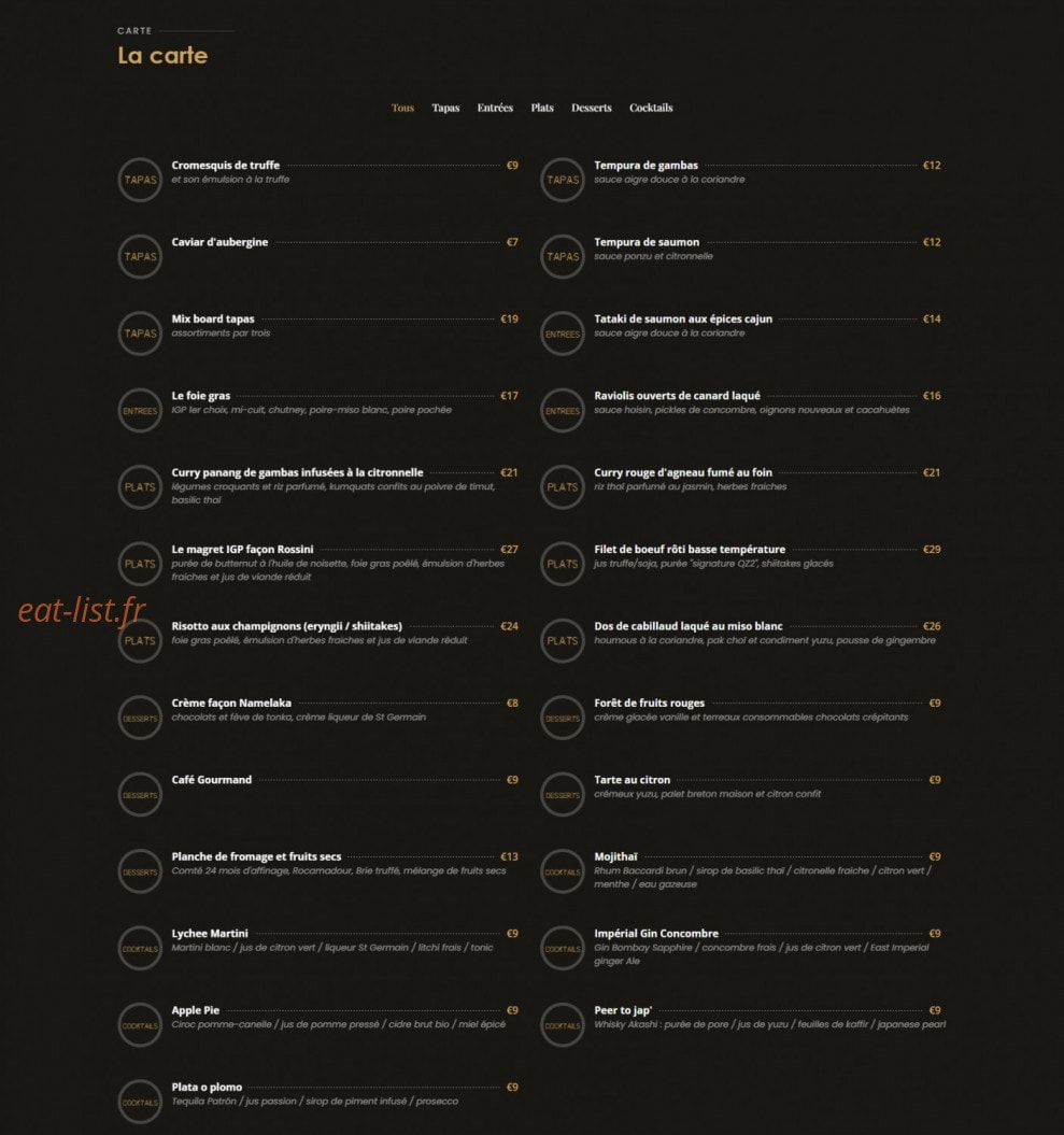 Quaizéro2 — carte page 1