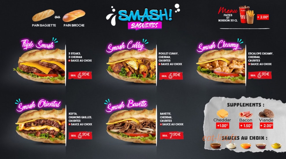 Smash Eat — carte page 2
