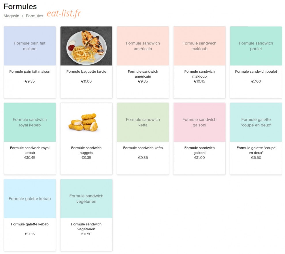 Snack Medina — carte page 1