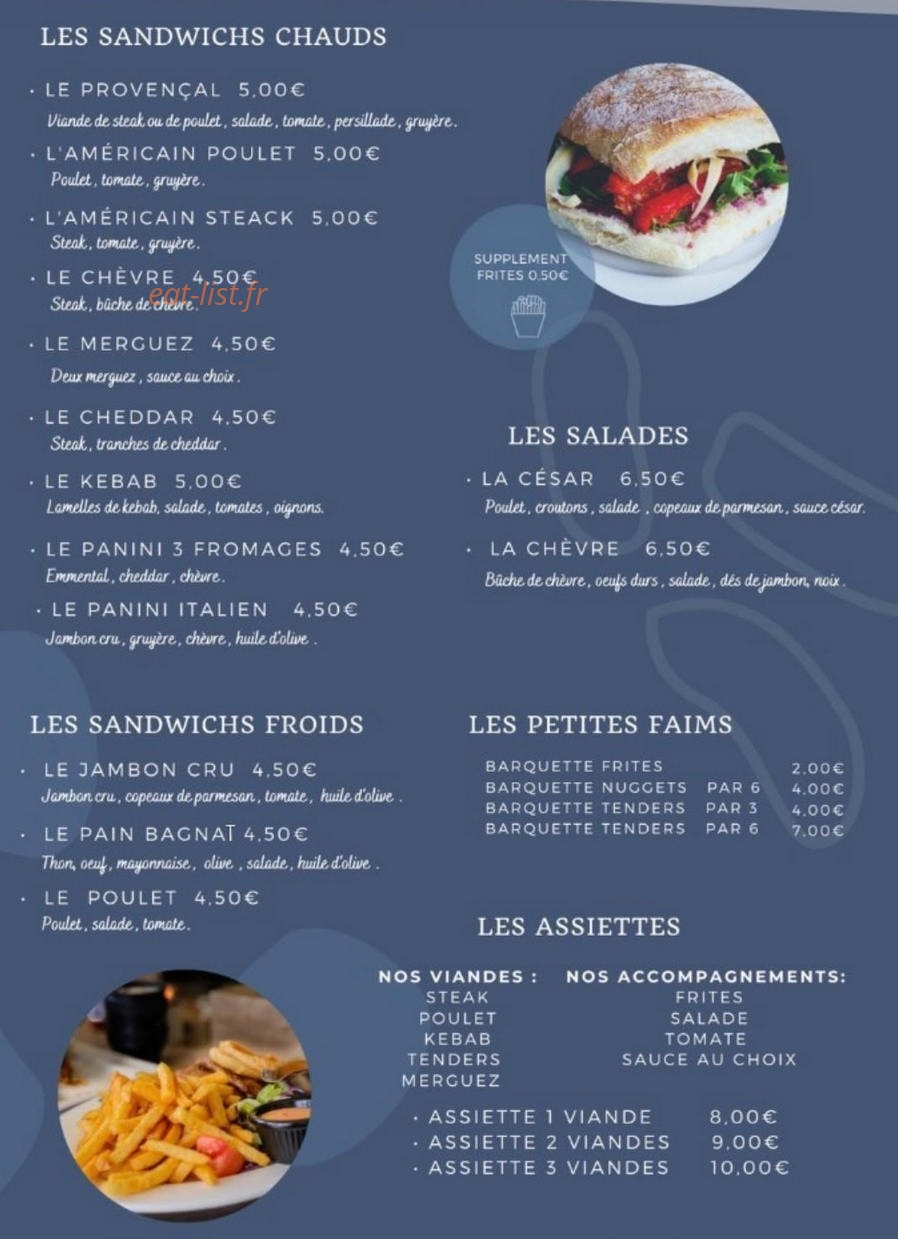 Snack Sainte-Anne — carte page 2