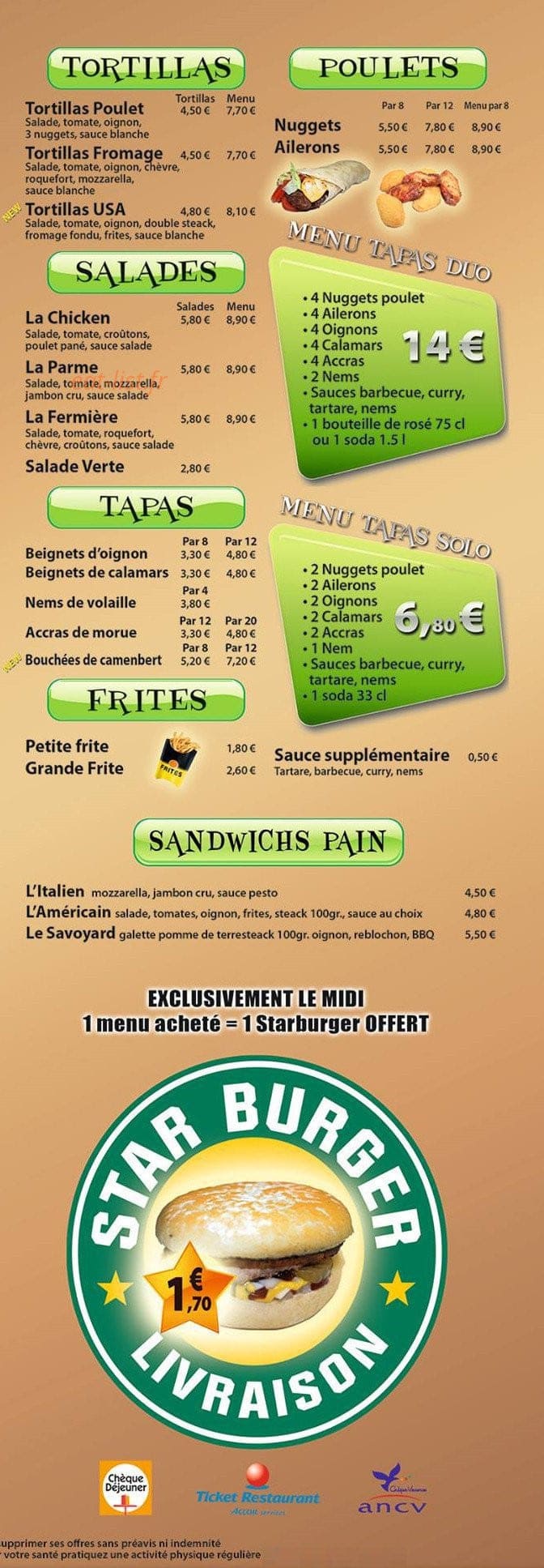 Star Burger à Toulon - menu en ligne