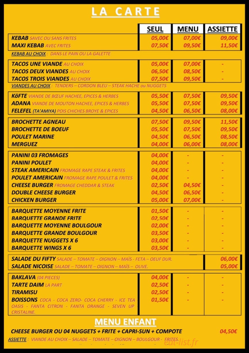 Sultan döner le fifty — carte page 2