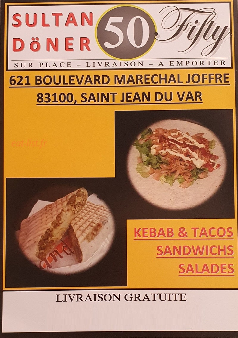 Sultan döner le fifty — carte page 1