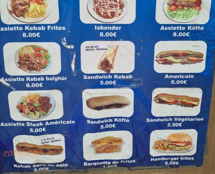 Sultan Kebab — carte page 1