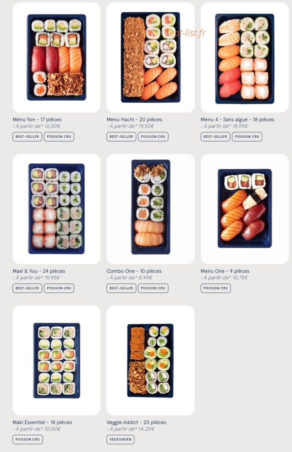 Sushi Daily — carte page 2