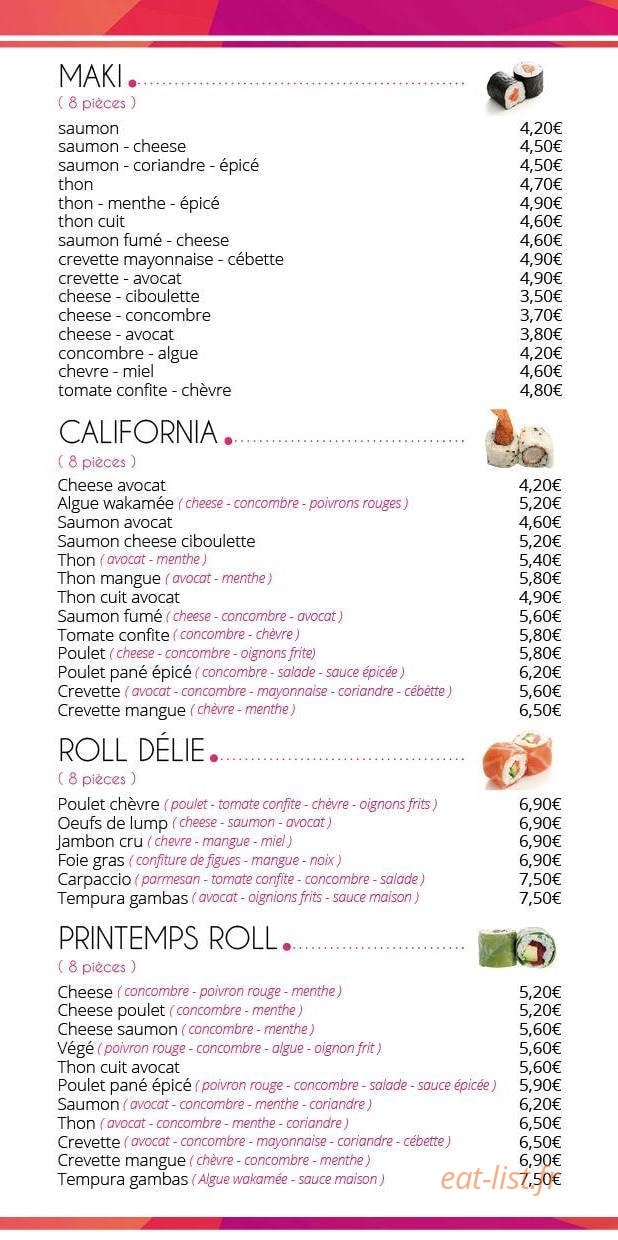Sushi & J — carte page 3