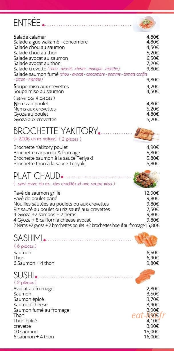 Sushi & J — carte page 2