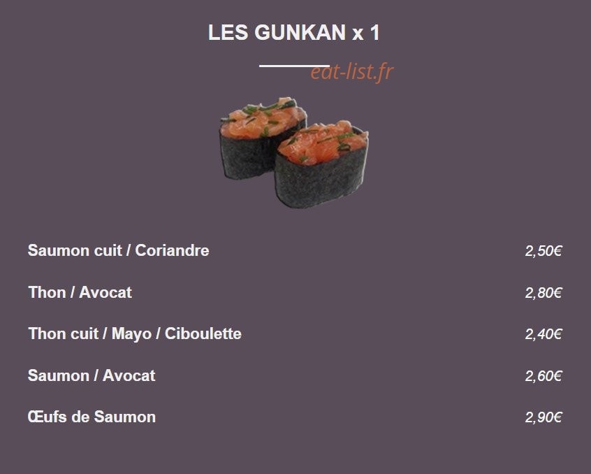 Sushi Or Not Sushi — carte page 6