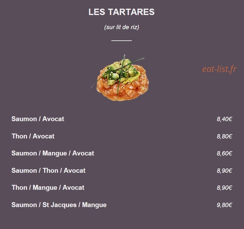 Sushi Or Not Sushi — carte page 9