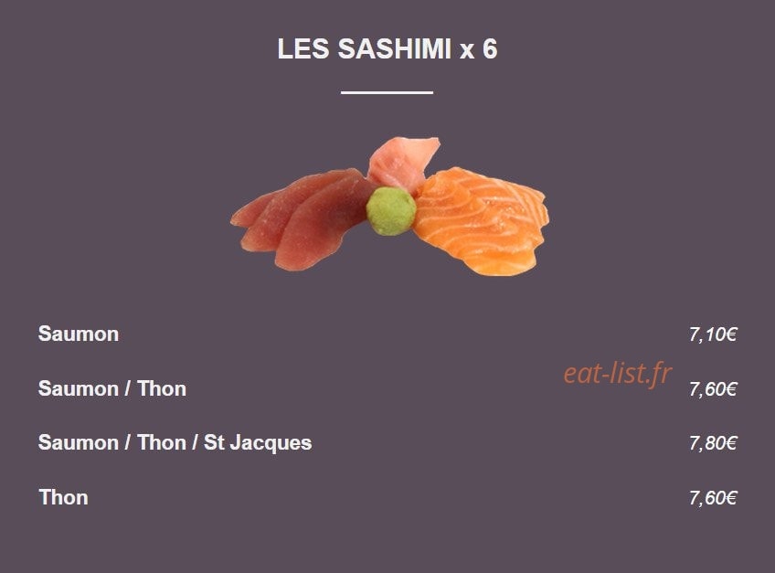 Sushi Or Not Sushi — carte page 7