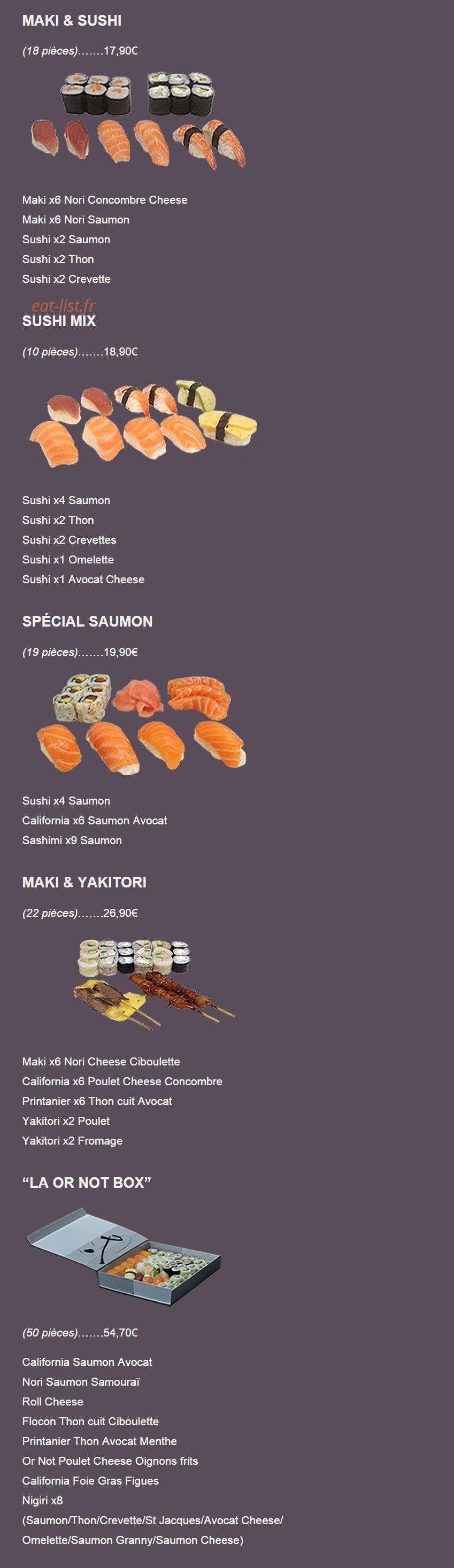 Sushi Or Not Sushi — carte page 2