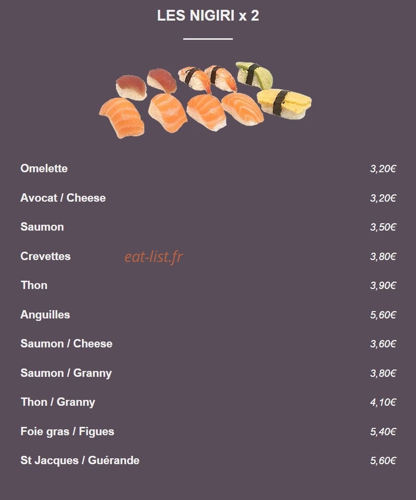 Sushi Or Not Sushi — carte page 5