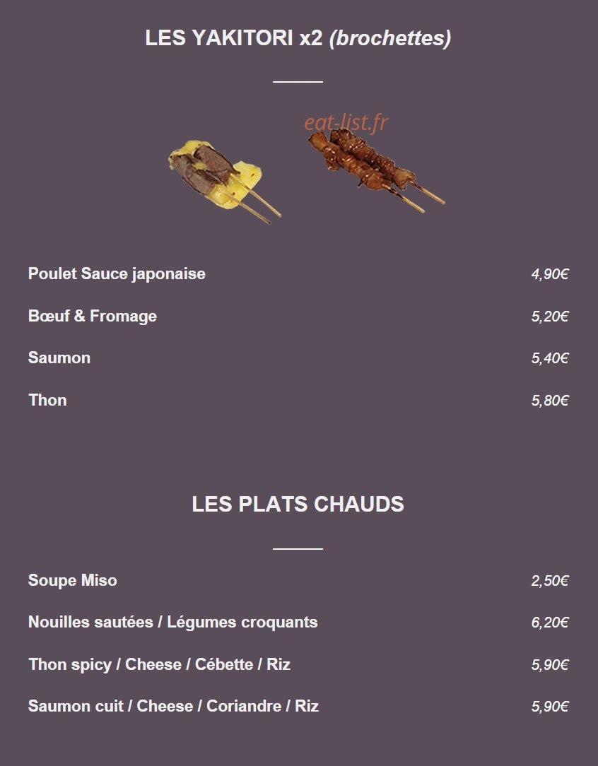 Sushi Or Not Sushi — carte page 11