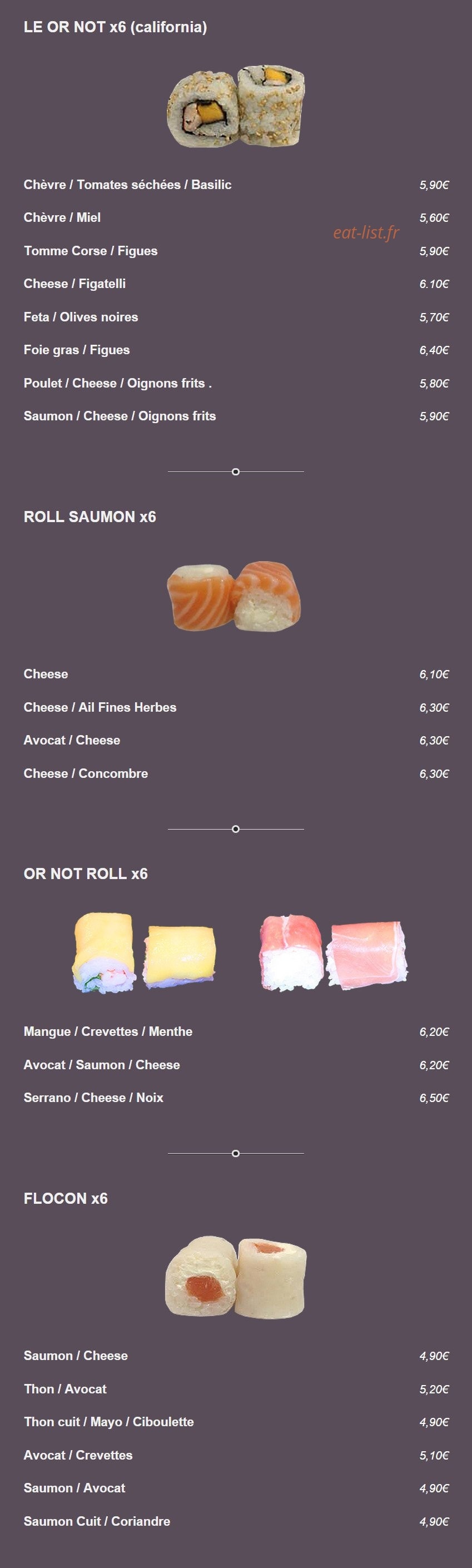 Sushi Or Not Sushi — carte page 4