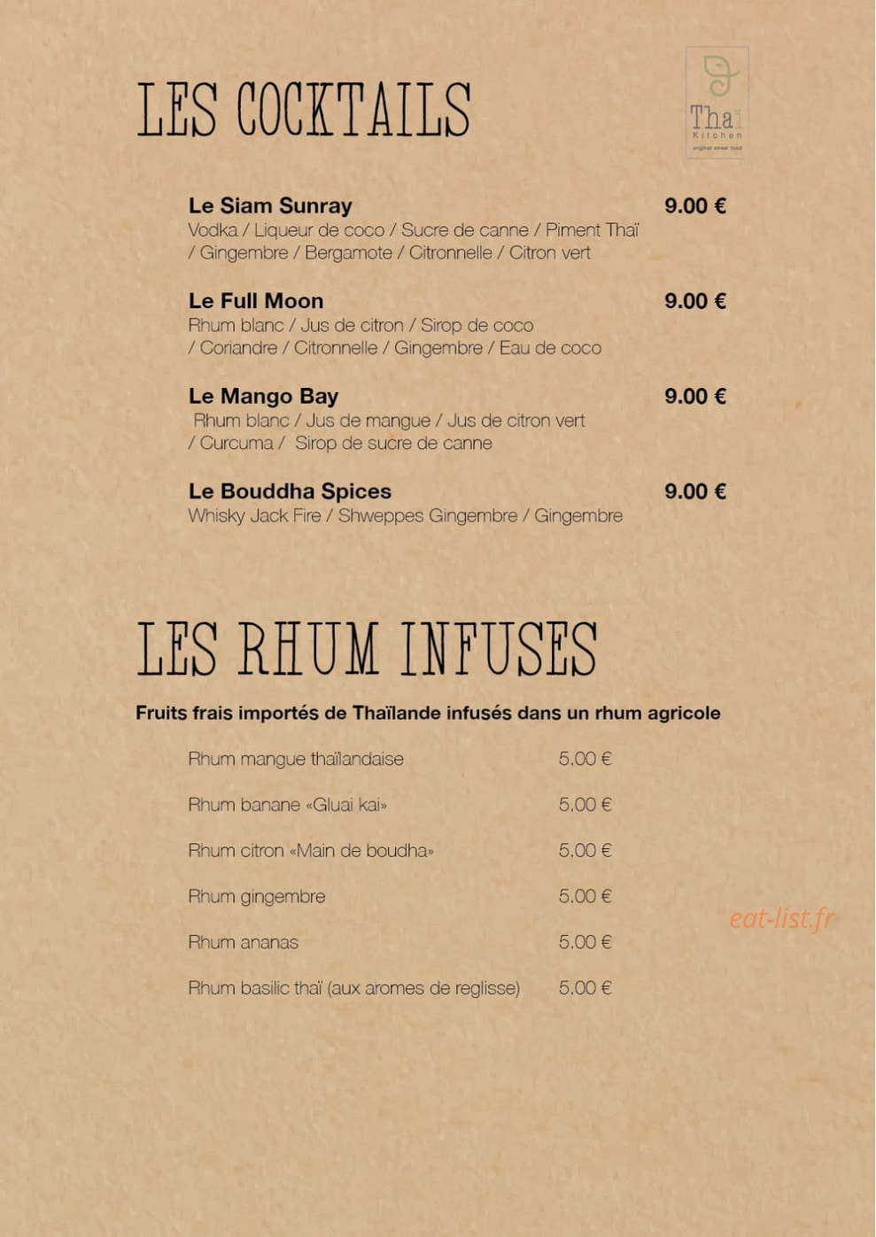 Thaï Kitchen — carte page 4