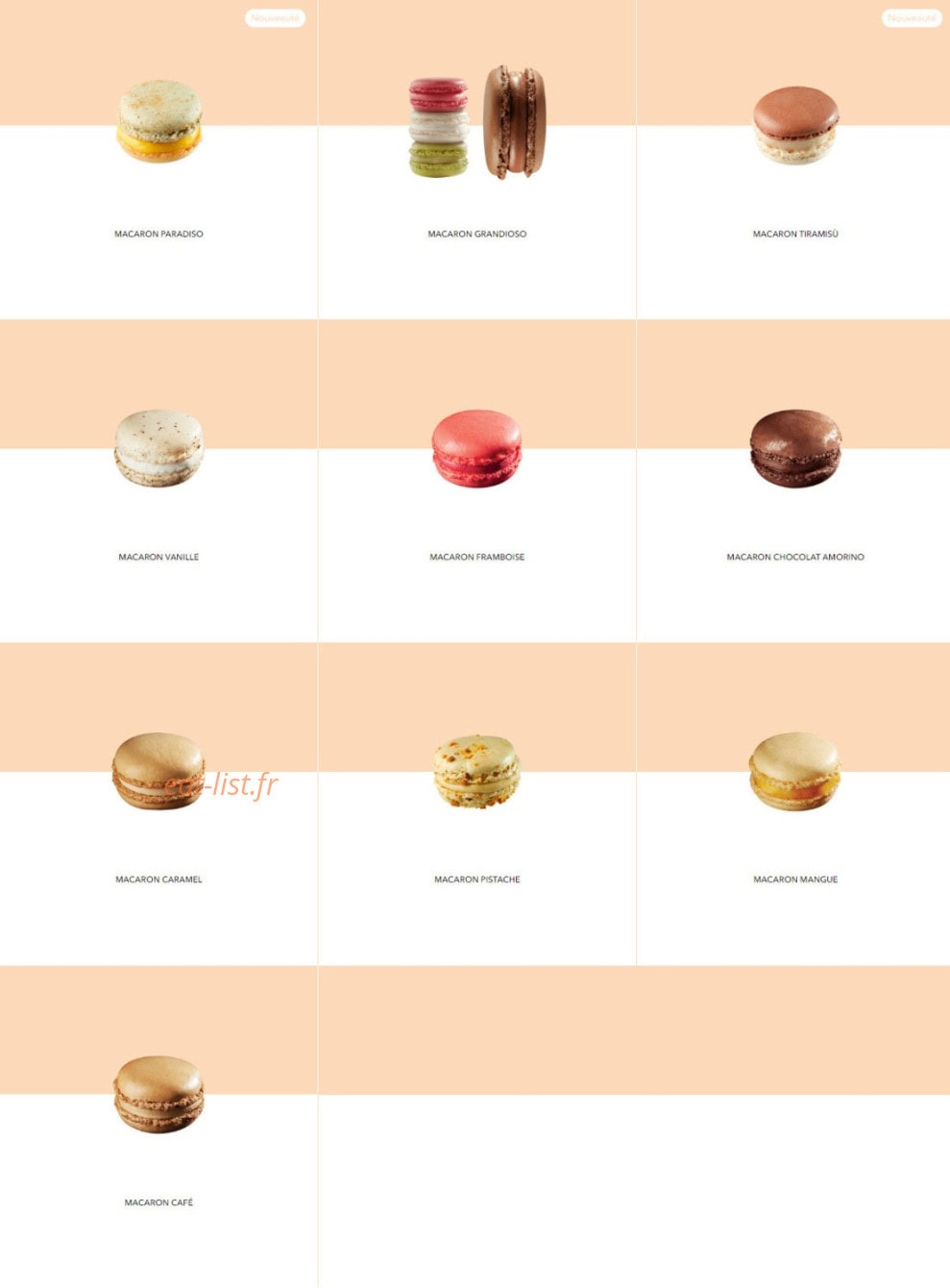 Amorino — carte page 8