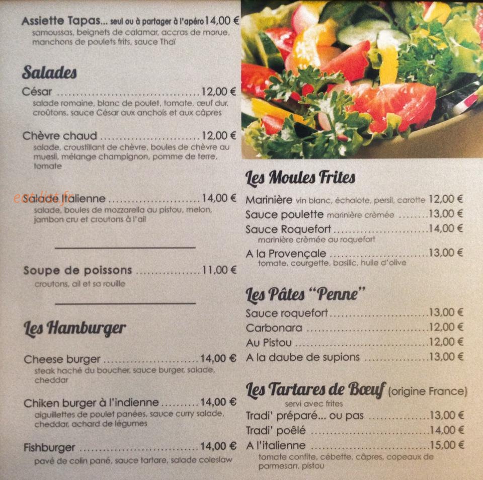 Café de Lyon — carte page 1