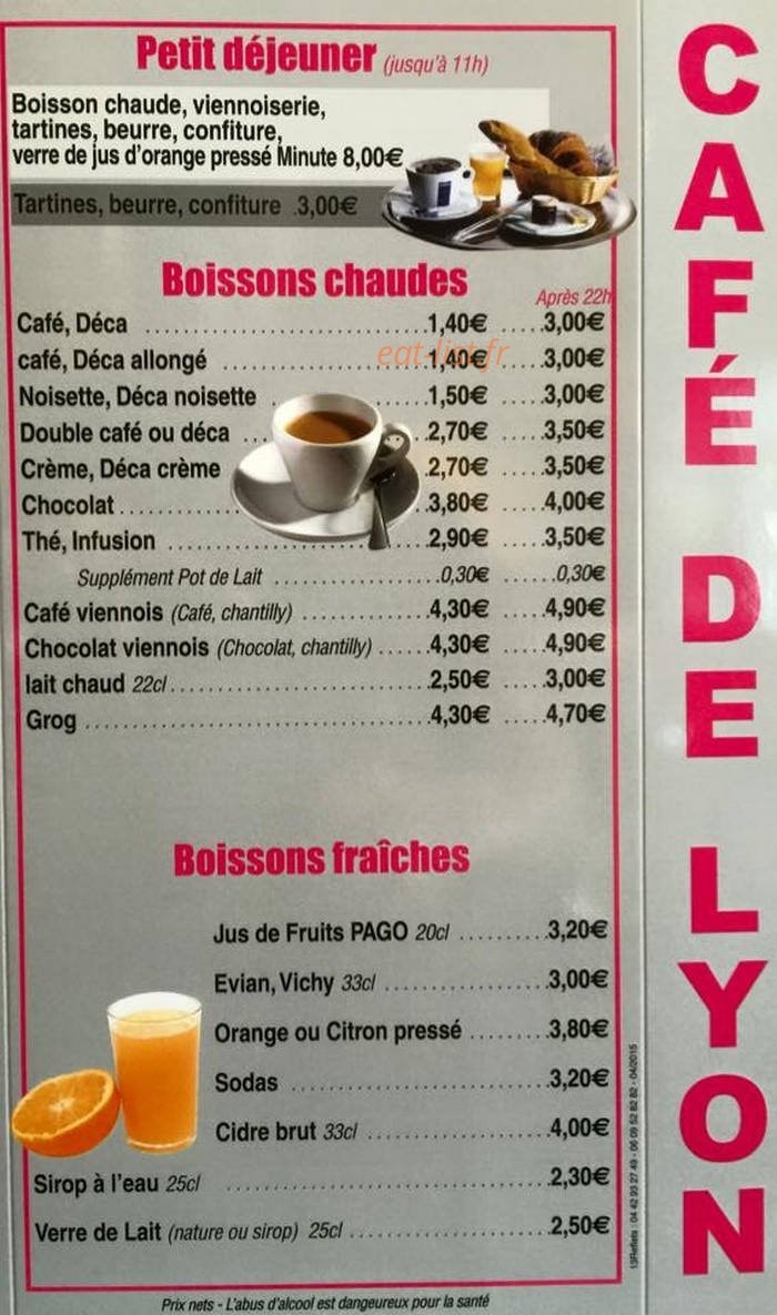 Café de Lyon — carte page 3