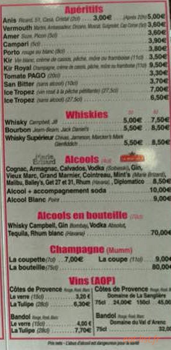 Café de Lyon — carte page 7