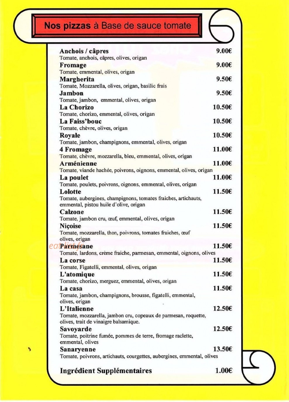 Chez Tutu — carte page 2