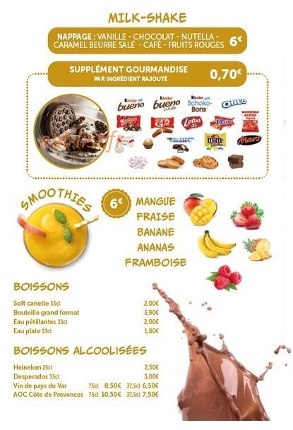Jerry's Burger — carte page 4